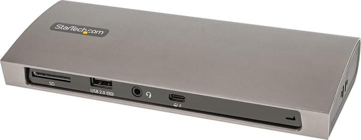 Produktbild StarTech com TB4CDOCKUE, Cablato, Thunderbolt 4, 96 W, 10,100,1000 Mbit/s, Nero, Grigio, MMC, MicroS (Thunderbolt, 3 Ports)
