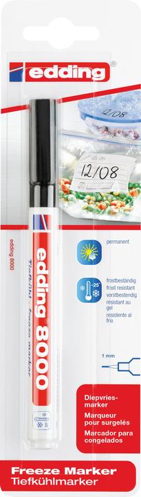 Actual product image Edding Deep freeze marker 8000 (Black, 1 mm, 1 x)