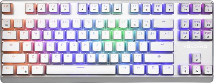 Actual product image Modecom VOLCANO LANPARTY RGB PUDDING EDITION White gaming keyboard Blue US (US, Cable)