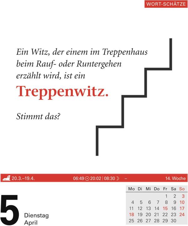 Produktbild Duden Kalender Auf gut Deutsch 2022 (Deutsch)