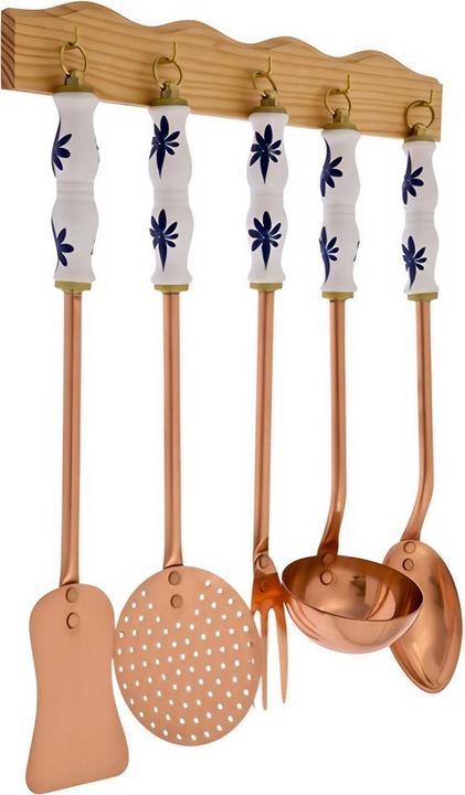 Actual product image Ich-zapfe Kitchen set, Cooking cutlery set - Flor, With wooden holder