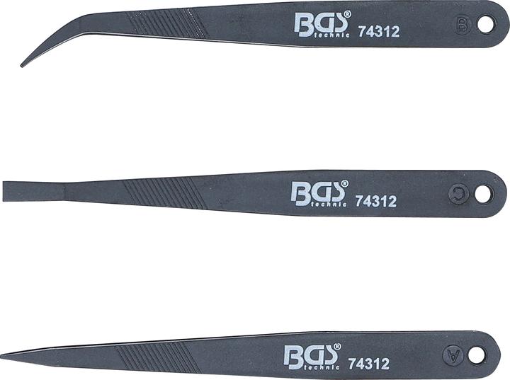 Image du produit BGS Jeu de pincettes en matière plastique | 3 pièces