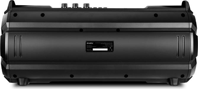 Immagine prodotto Sven PS-485, juodas, potenza di uscita 2x14W (RMS), Bluetooth, FM, USB, Micro SD, display a LED, litio ba (Batteria ricaricabile, Porta USB)