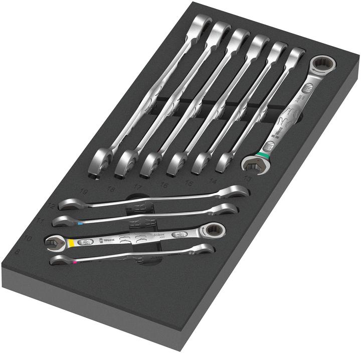 Wera 9730 Foam insert 6000 Joker set 1 (12 mm, 13 mm, 16 mm, 11 mm, 17 mm, 14 mm, 15 mm, 18 mm, 19 mm, 8 mm, 10 mm)