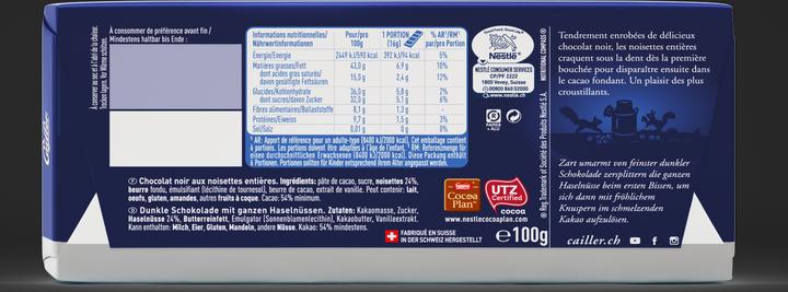 Image du produit Cailler Tablette Chocolat Noir avec Noisettes (100 g)