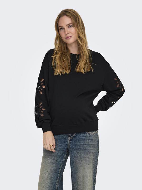 Produktbild Only Maternity Normal geschnitten Rundhals Maternity Tief angesetzte Schulter Sweatshirt Sweatshirt (XL)
