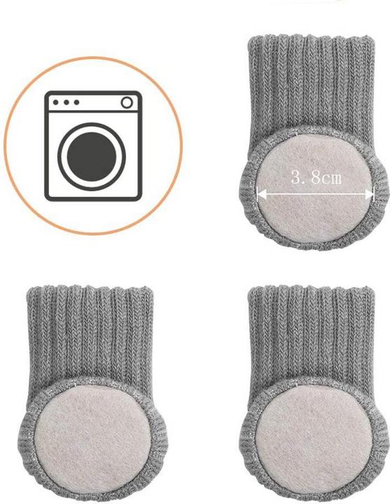 Image du produit Esmée Stoff Stuhlbein Stulpen Schutz Tisch / Stuhl / Boden Schoner - 4er Set