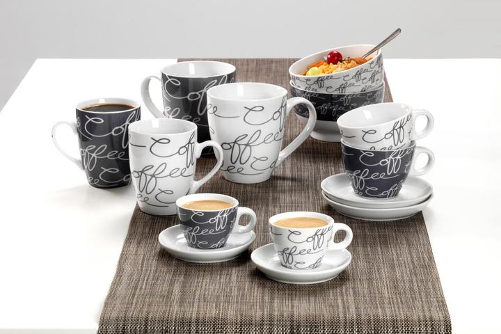 Actual product image Flirt by R&B Cappuccino cup 'Cornello grey' with saucer (180 ml, 4 x)