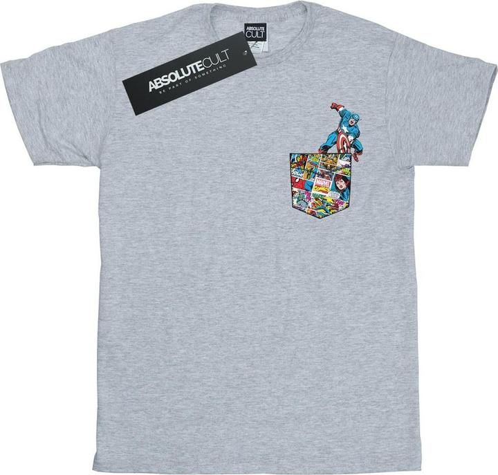 Captain America Faux Pocket TShirt (L)