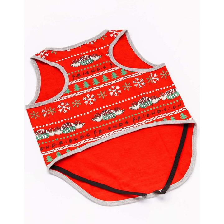 Actual product image Friends Dog pyjamas Central Perk Christmas design (L, Dog coat)