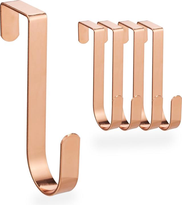 Relaxdays Door Hook Set of 5, For Clothes