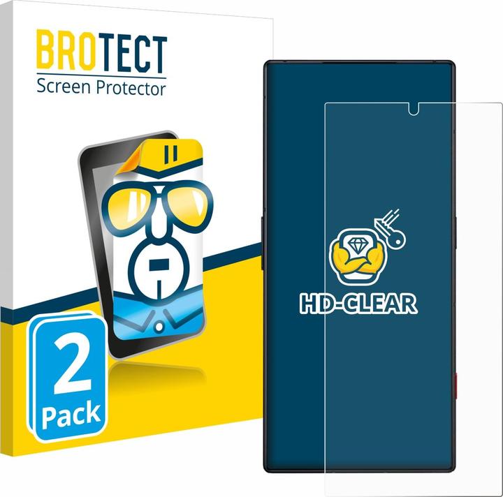 Productafbeelding BROTECT Schermbeschermer Clear (2 Stuk, ZTE Nubia Red Magic 8S Pro)