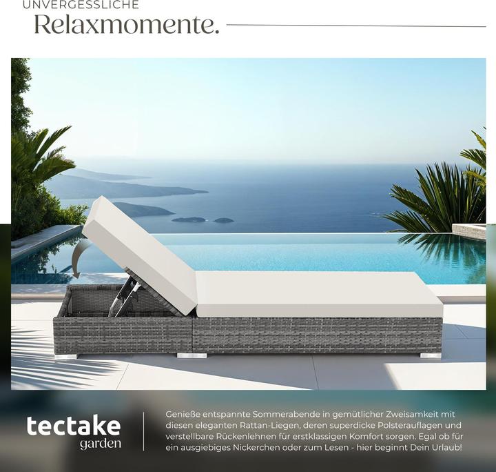 Produktbild tectake 2x Sonnenliegen (184 cm)