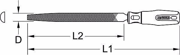 Produktbild KS Tools Halbrund-Feile (Hieb 2, 380 mm)