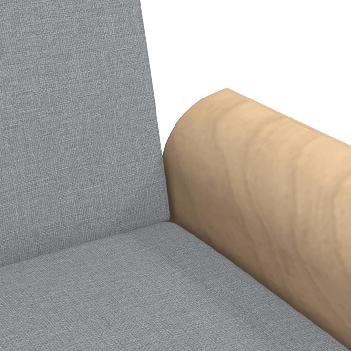 Produktbild VidaXL Schlafsofa 2 Sitzer mit Kissen Fusshocker Bettsofa Tagesbett Hellgrau Samt (Bettsofa)
