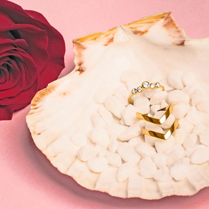Actual product image Candy Brooks ring, 925 sterling silver, gold-plated (56, 925 Silver)