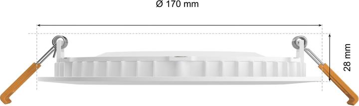 Actual product image Philips Hue White & Color Ambiance Slim Recessed (1200 lm)