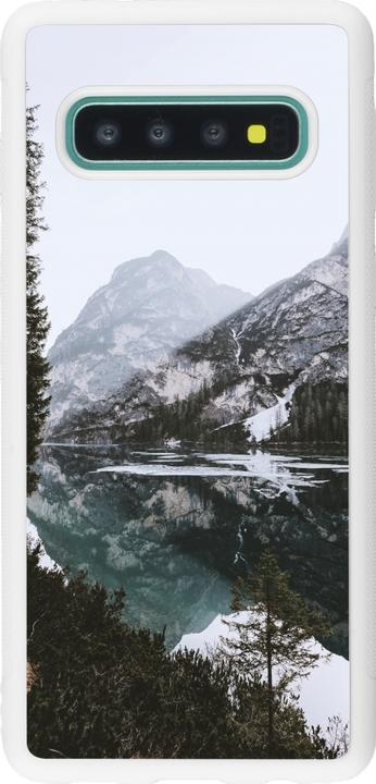Immagine prodotto PhoneLook Cover silicone bianco inverno 22 montagna innevata e lago (Samsung Galaxy S10+)
