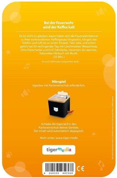 Produktbild Tigermedia Bei der Feuerwehr wird der Kaffee kalt (Deutsch)