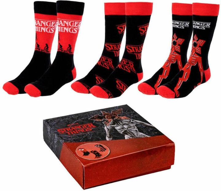 Cerda STRANGER THINGS - Pack de 3 Paires de Chaussettes (Taille 35-41) (3er Pack, 35 - 41)