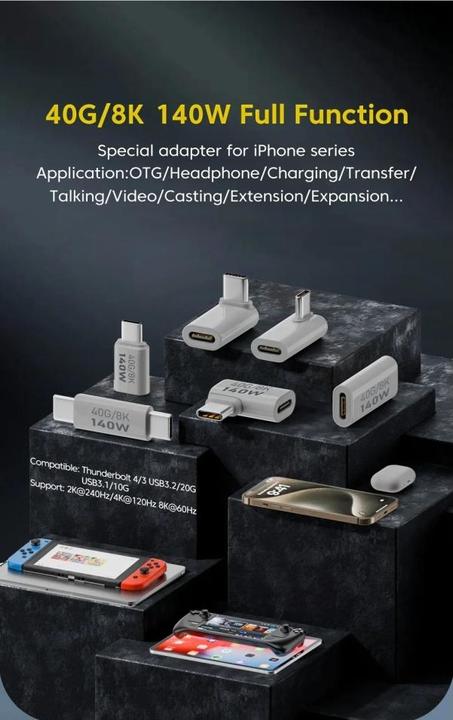 Actual product image PowerGuard USB C – USB C Adapter (USB 3.1, 140 W)