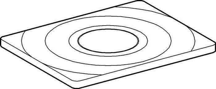 Actual product image Grohe Surf actuator plate, vertical and horizontal installation, alpine white