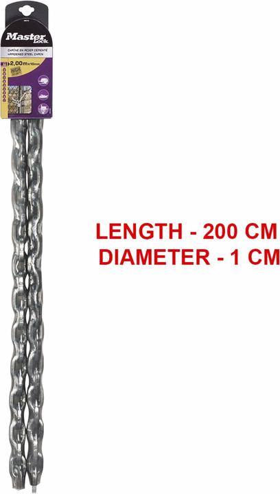 Produktbild Master Lock Stahl Ketten mit Vinyl-Ummantelung 8021EURD (200 cm)