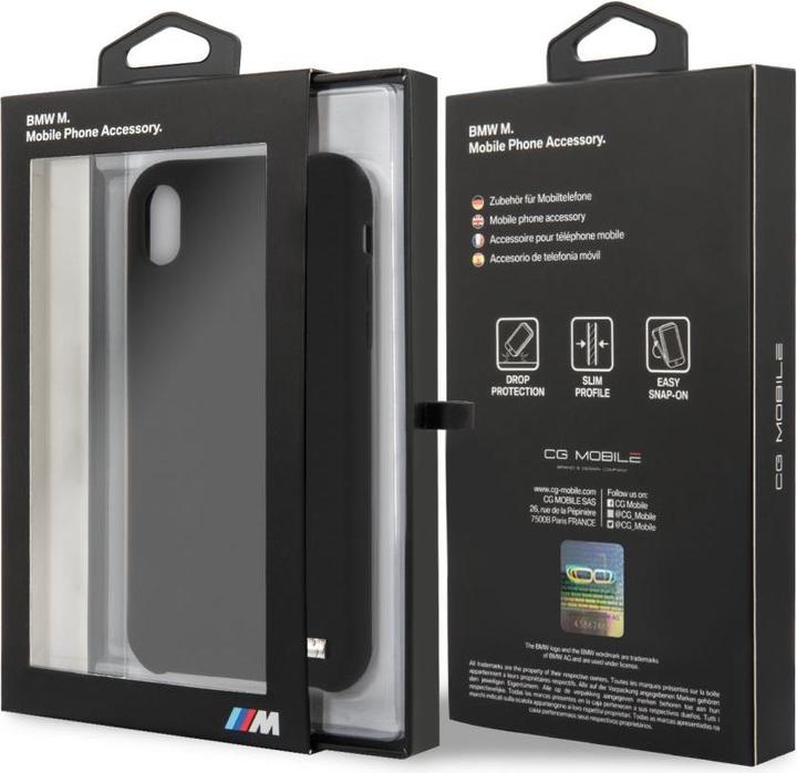 Produktbild BMW Etui BMHCI61MSILBK iPhone Xr czarny/black hardcase Silicone M Collection (Apple iPhone XR)