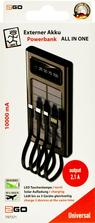 Produktbild 2GO Solar Charger (10000 mAh, 37 Wh)