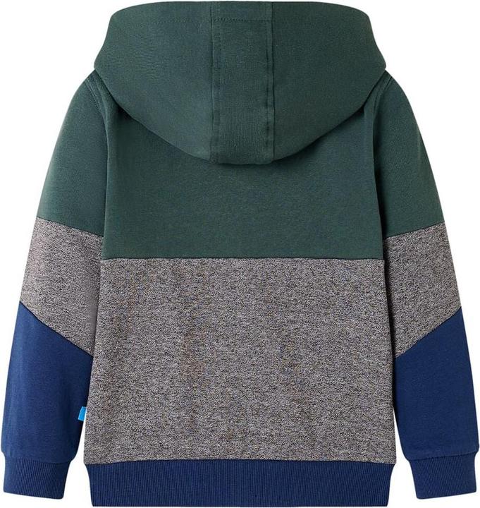 Produktbild VidaXL Kinder-Kapuzenpullover mit Reissverschluss Dunkelgrün (104)