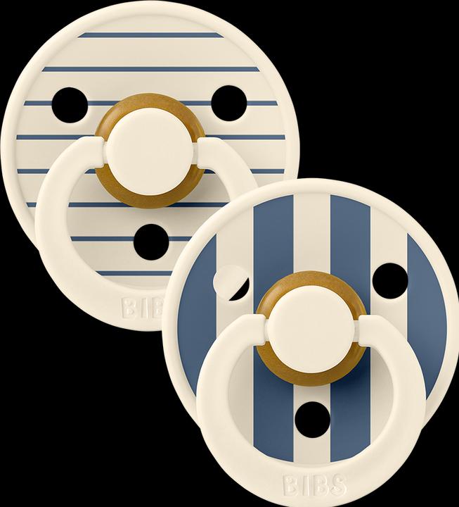 Actual product image Bibs Sucette Studio Colour 2 PACK Latex Round 6-12m Pin Ivory Vanilla Mix (2 x, 6 - 12 M.)