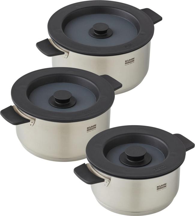 Kuhn Rikon Smart Compact Set (16 cm, Pfannenset + Topfset, Edelstahl)