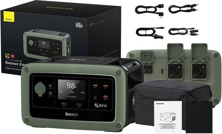 Image du produit Baseus Station d'énergie portable Energy Stack 600W Green (576 Wh, 8.08 kg)