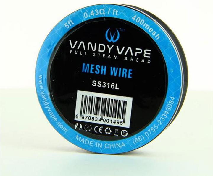 Immagine prodotto Vandy Vape Bobine Filo di rete SS316L-400 0,43Ohm