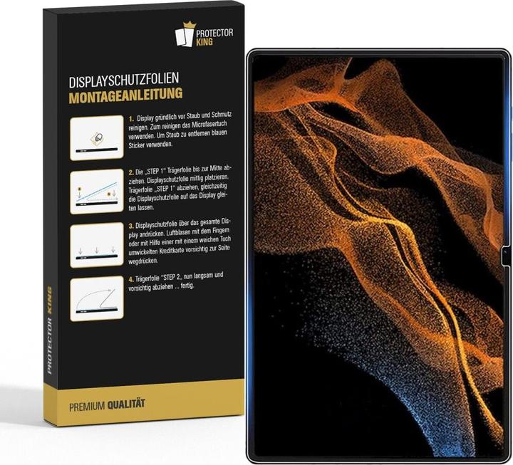 Actual product image Protectorking 2x 9H Panzerglas flexibel HD Klar (2 Piece, Galaxy Tab S8 Ultra)