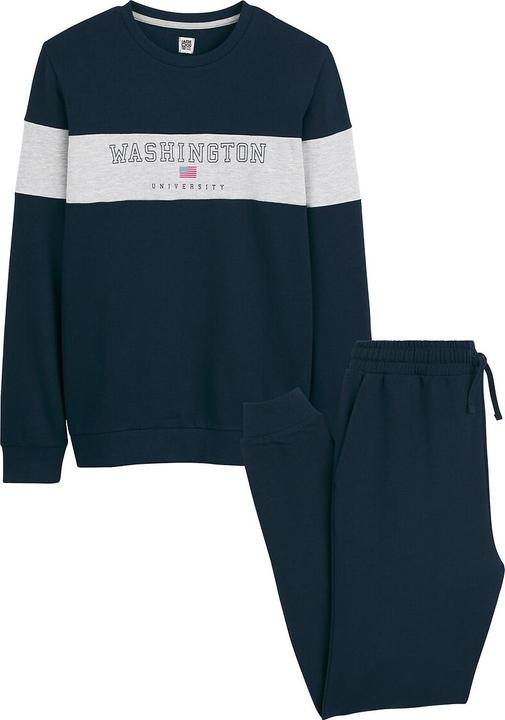 Produktbild La Redoute Collections Pyjama aus Sweatware mit Campus-Schriftzug (188)