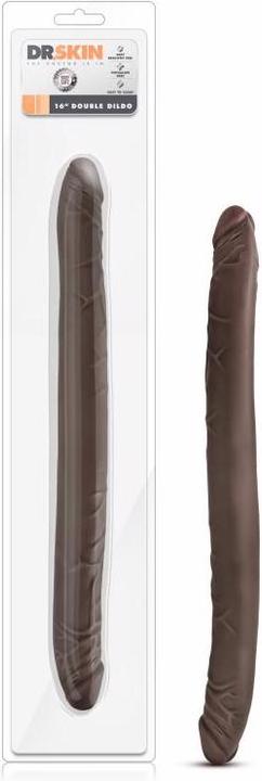 Image du produit Blush Dr. Skin â Double gode réaliste avec ventouse 40,6 cm â Chocolat