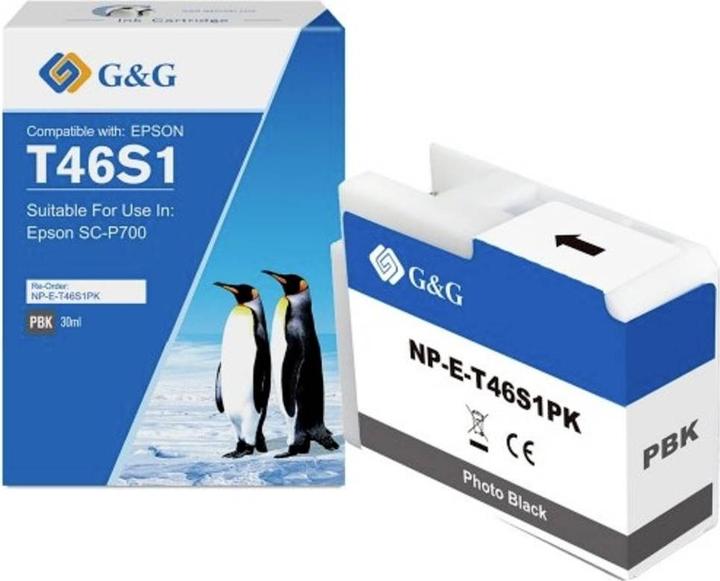 Actual product image G&G Refill Ink Compatible Photo Black 1E46S1-PKGG