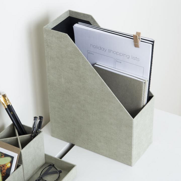 Actual product image Bigso Magazine box linen cover Estelle Linen nature (A4)