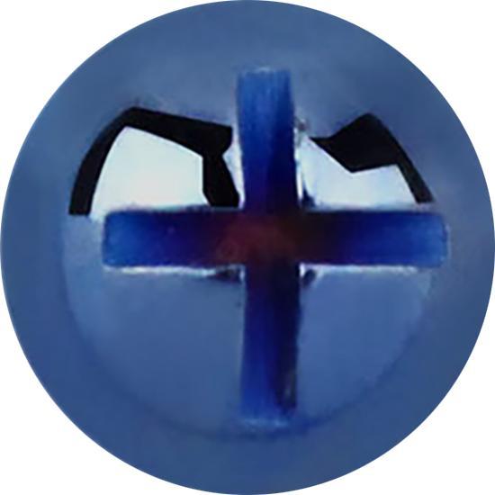 Produktbild Star Piercing Dermal Anchor Kreuzschlitzkopf dunkelblau (ohne Messing, Chirurgenstahl 316L)
