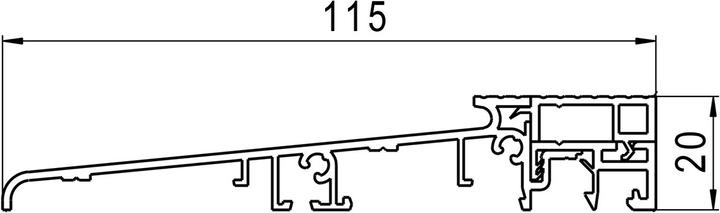 Immagine prodotto G-U Soglia da pavimento integrata per porte d'entrata in legno