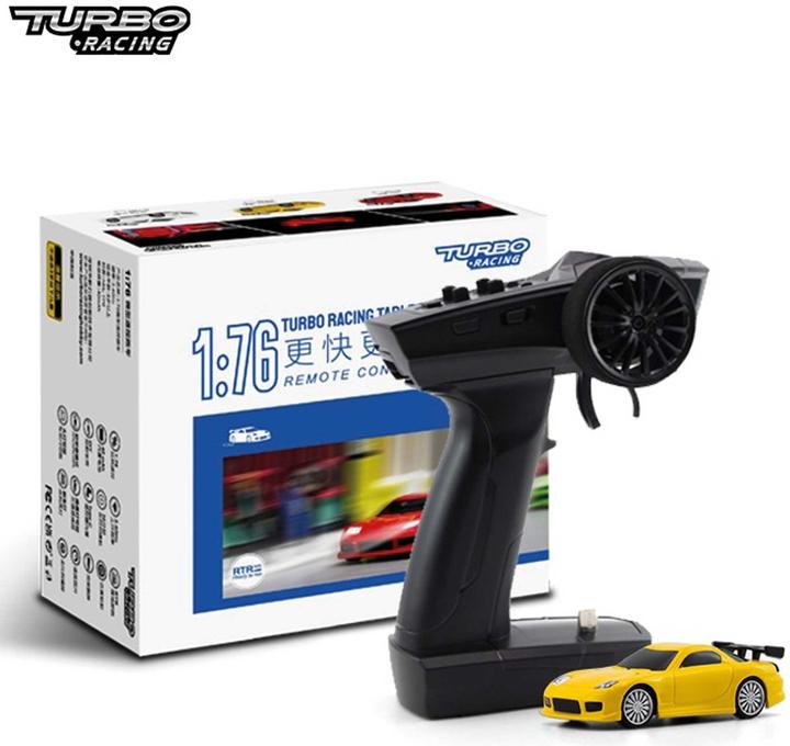 Actual product image Turbo Racing 1/76 C71 Sports RC Car RTR yellow (RTR Ready-to-Run)