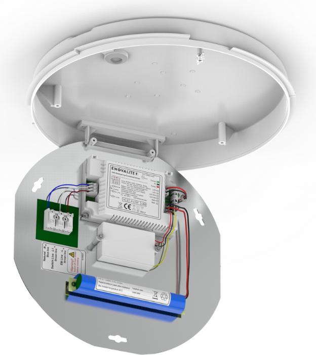Actual product image Enovalite LED-Notstrom Deckenleuchte, mit Bewegungsmelder, 8 h Notlicht und Gruppensteuerungsfunktion (1800 lm)