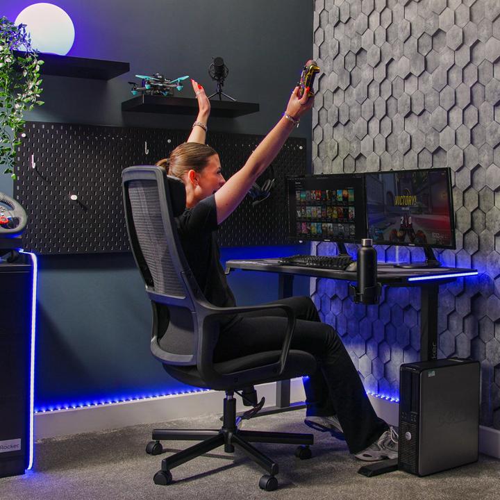 Actual product image X Rocker Chaise de jeu compacte Helix Noire