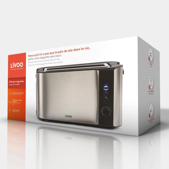 Produktbild Livoo Breitschlitz-Toaster aus Edelstahl