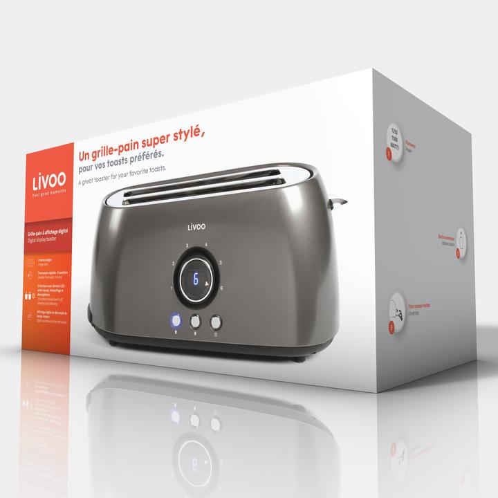 Produktbild Livoo Toaster mit Digitalanzeige (EU-Stecker)