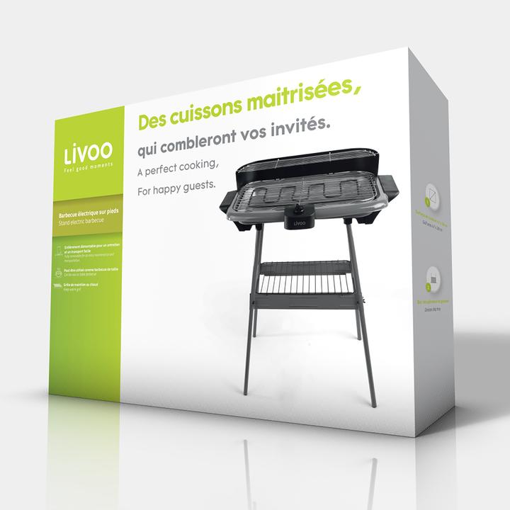 Immagine prodotto Livoo Griglia barbecue con piedi (2 kW)