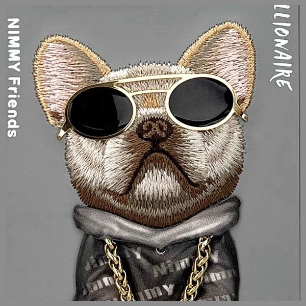 Actual product image Uniq Nimmy case iPhone 16 Pro 6.3" gray Glasses Cool Dog (Apple iPhone 16 Pro)