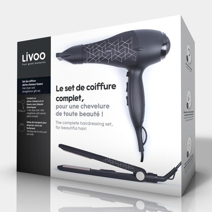 Immagine prodotto Livoo Set asciugacapelli e piastra lisciacapelli (Piastra per capelli)