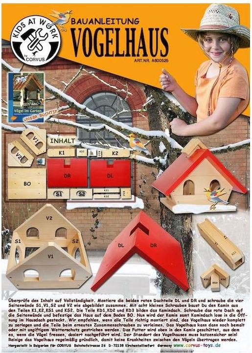 Produktbild Corvus Toys Bausatz Vogelhaus